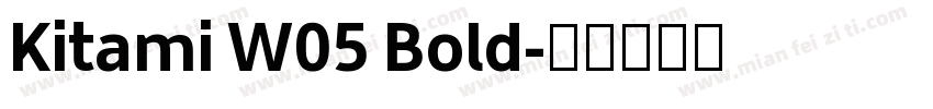 Kitami W05 Bold字体转换